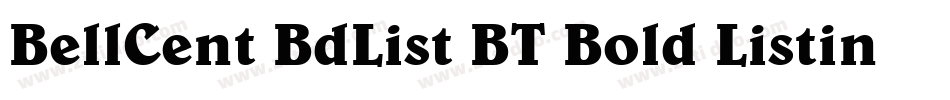 BellCent BdList BT Bold Listing字体转换